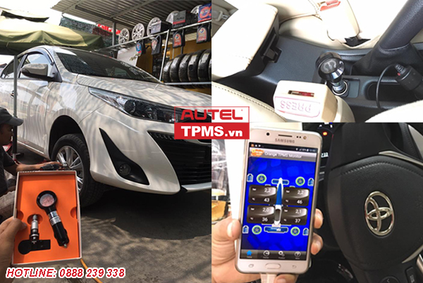 Cài đặt cảm biến áp suất lốp Wireless iOS Toyota Vios